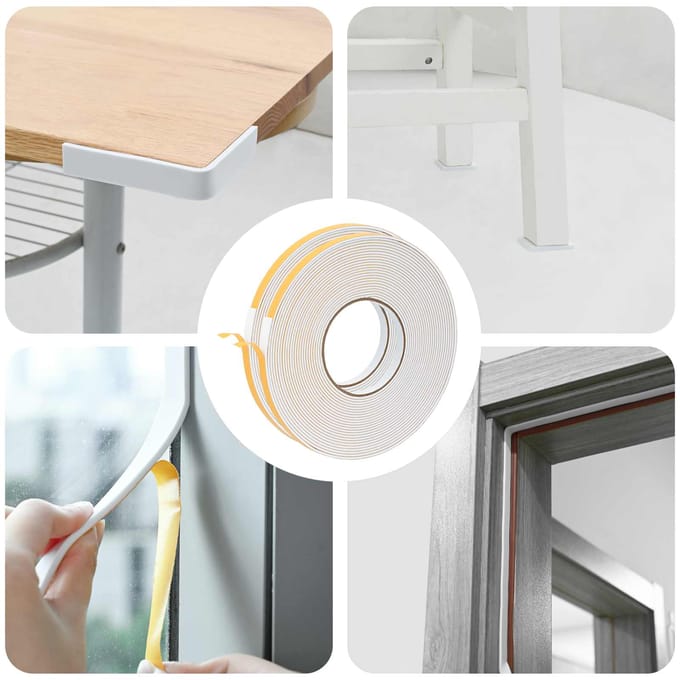 vidaXL - Zelfklevende - schuimtape - 2 - st - Wit - 10mm - x - 10m - CR - Schuim