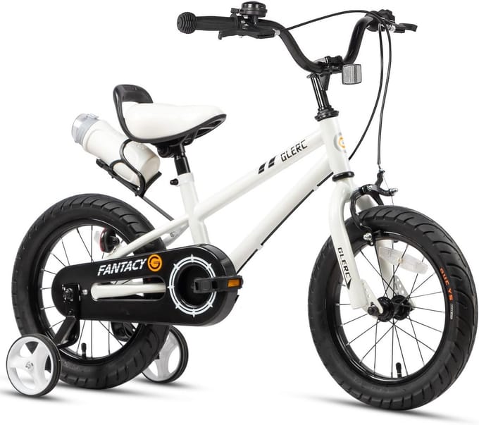 Kinderfiets - Loopfiets - Leren Fietsen - Inclusief Steunwielen - 14 inch - Wit