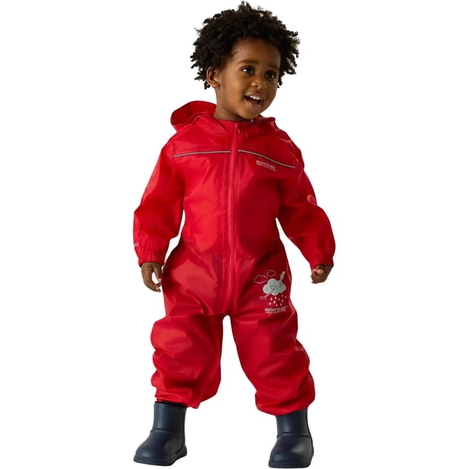 Het Regatta Puddle IV regenpak - kinderen - waterdicht - ademend - Rood