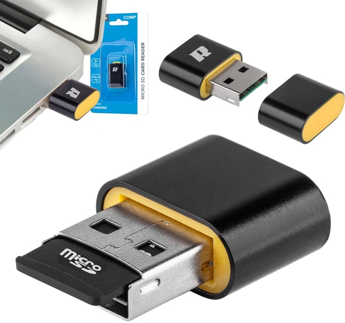 Rebel Comp R60 - Micro SD Kaartlezer - USB 2.0 - 480Mb/s - Plug&Play
