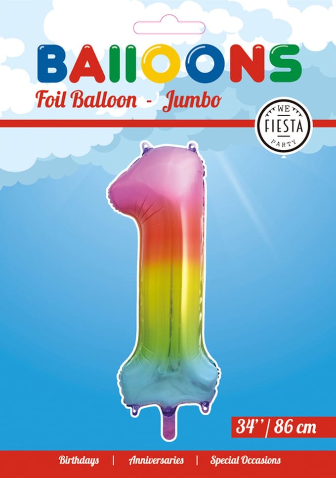 Folieballon 34" nmr. 1 - Regenboog
