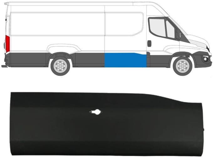 Zijlijst sierlijst voor Iveco Daily 2014-2019 / Rechts