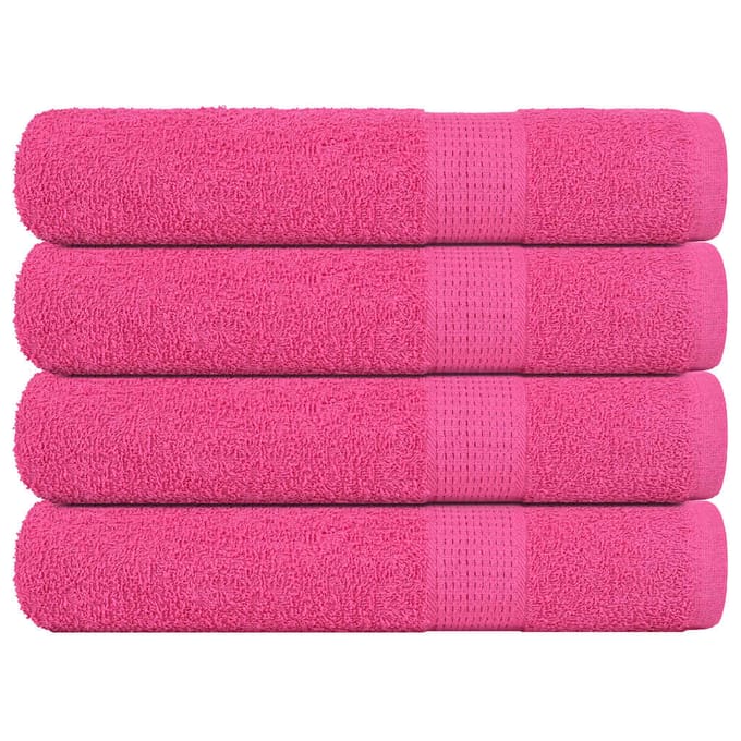 vidaXL - Handdoeken - FROGN - 4 - st - 100x200 - cm - 360 - g/m² - roze