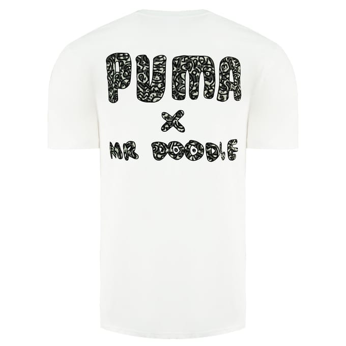 Puma x Mr. Doodle Korte Mouw Crew Neck Wit Heren T-shirt 598683 02