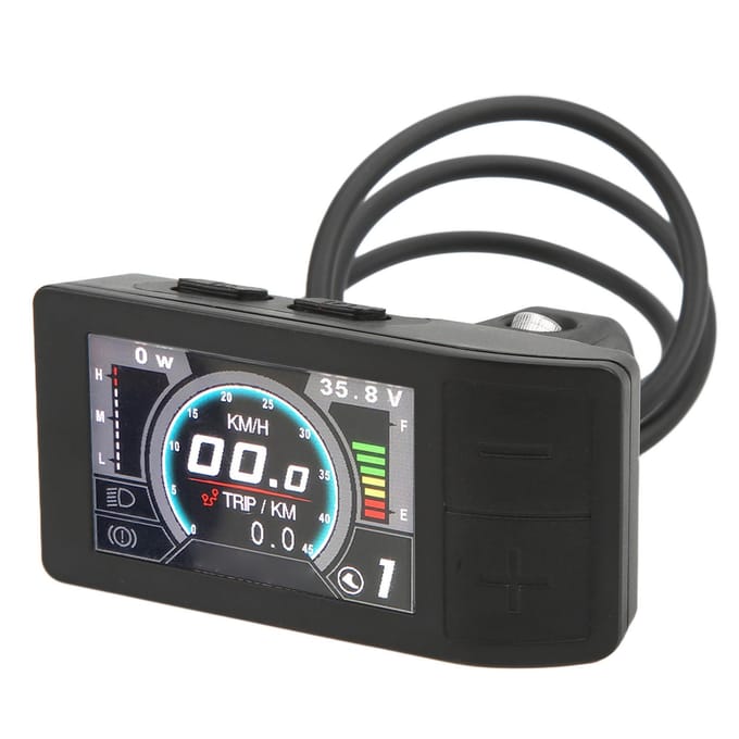 Écran LCD ABS 500C, indicateur de couleur, panneau de commande, accessoire pour vélo électrique Bafang BBS01 black