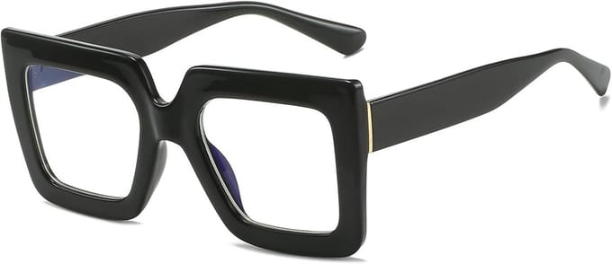 Oversized Vierkante Computerbril Dames Heren - Blauw Licht Blokkerend & Anti-Glare