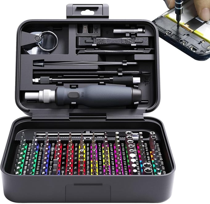 Schroevendraaierset - Bitset - Elektronica Reparatie - 108 Bits - 132-in-1 - Zwart