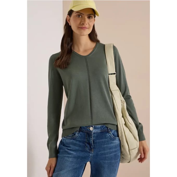 Basic trui met V-hals