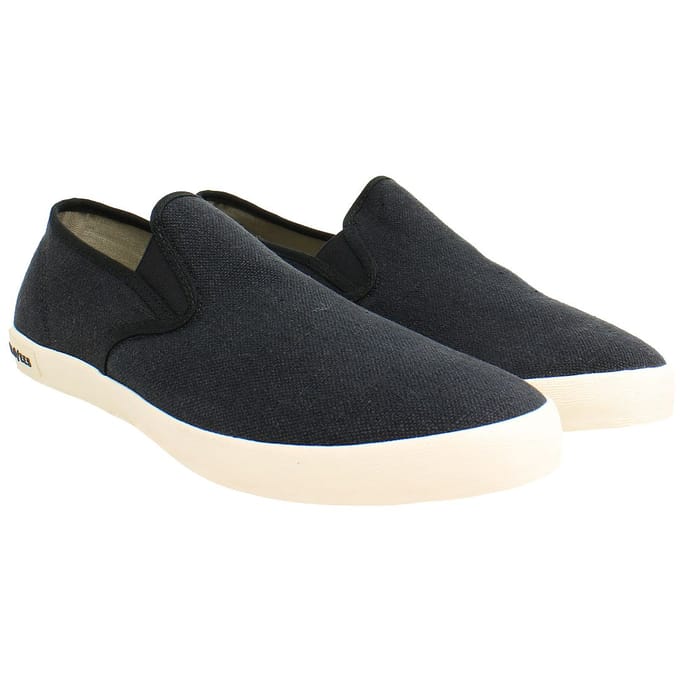 Seavees Baja Standaard Heren Zwarte Plimsolls