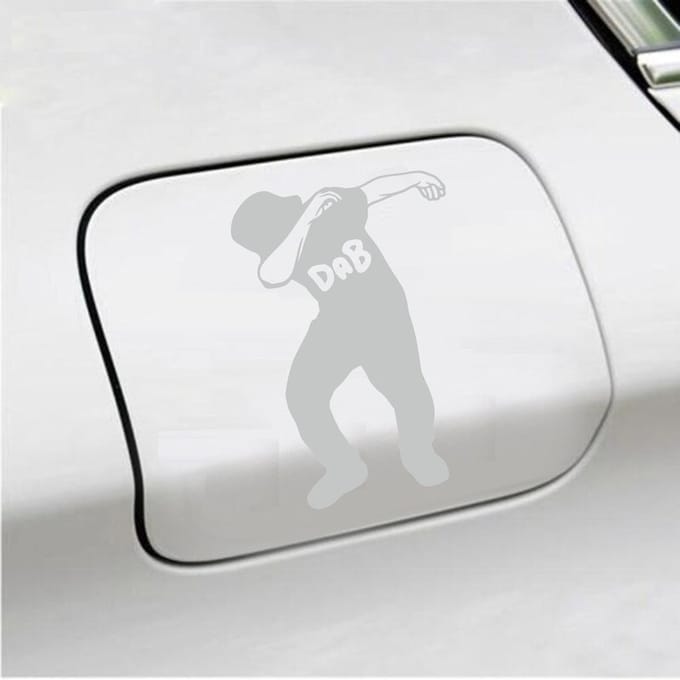 Bumpersticker - Dab - 15 X 10 - Licht Grijs