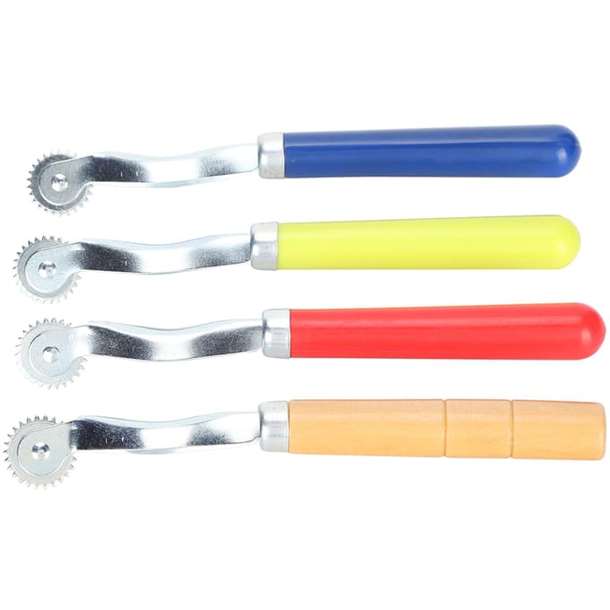 4 Stuks Priemwiel Houten Plastic Handvat Steken Markering Afstandhouder voor Naaipatronen yellow