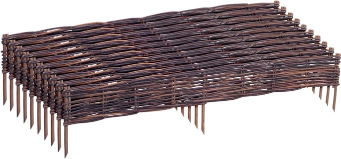 Borderrand - set van 10 - 10x100 cm - bruin