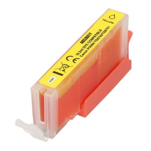 PrintAbout Inktcartridge CLI-531Y Geel geschikt voor Canon