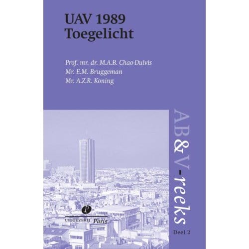 Uav Toegelicht - Abv Reeks - M.A.B. Chao-Duivis