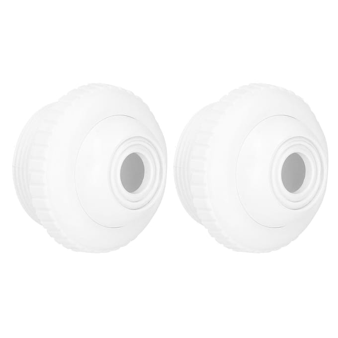 Lot de 2 buses de massage rotatives à filetage mâle de 1,5 po pour piscine et spa white