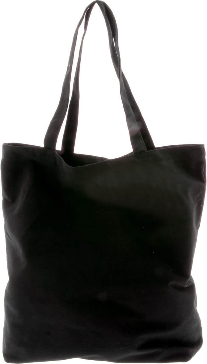 10x katoenen strandtas Zwart