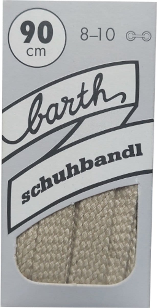 Barth Veter - Beige - Plat - Lengte 90 cm - Breedte 9 mm - Schoenveter