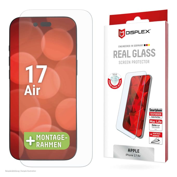 Displex Screenprotector Real Glass geschikt voor Apple iPhone Air