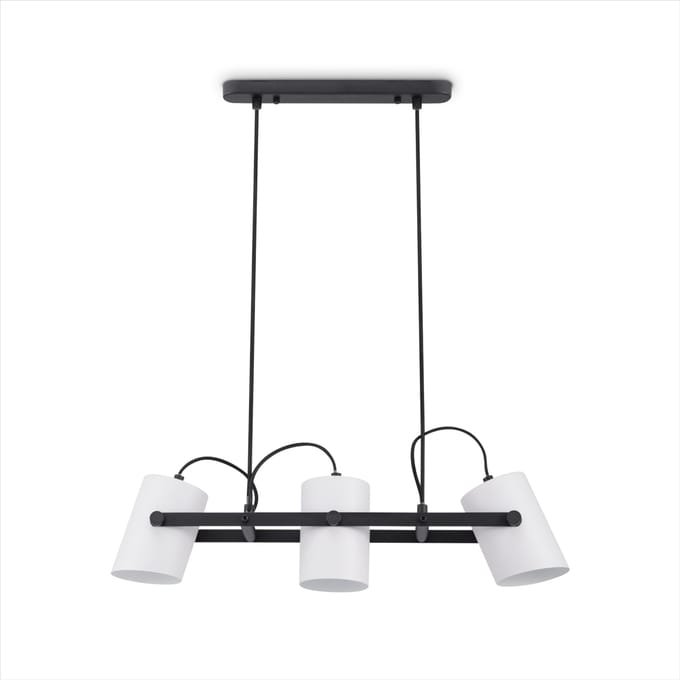 Hanglamp Caleo zwart-wit