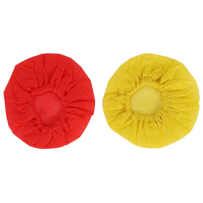 100 Stuks Wegwerp Non-woven Microfoonhoes Accessoire voor KTV Podium Interview Benodigdheden(Rood en yellow