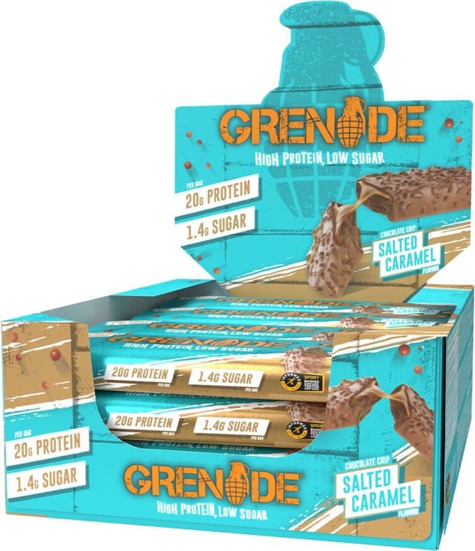 Grenade - Protein Bars Chocolate Chip Salted Caramel - 6 x 12 x 60 gr - Voordeelverpakking