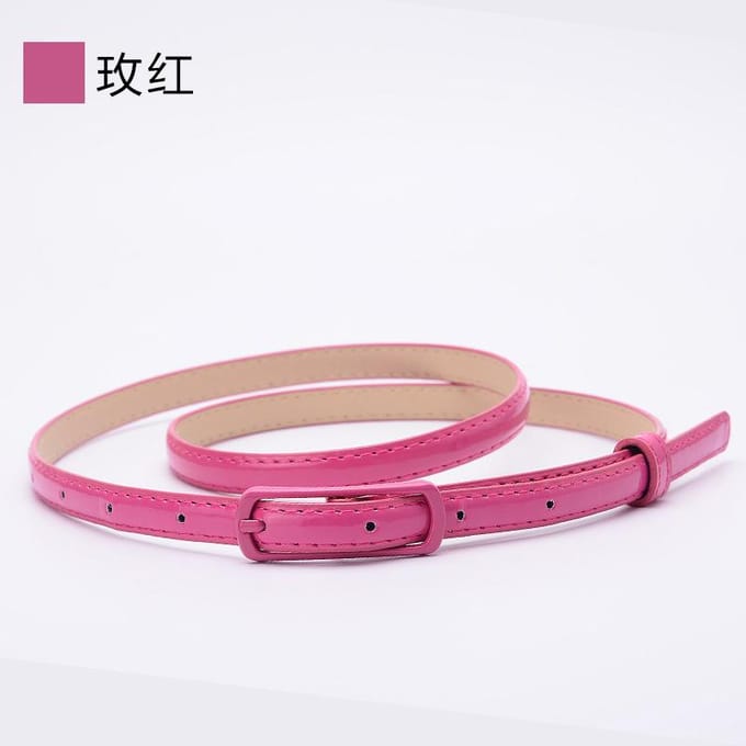 Riem Candy pu Leer Heldere Riem Dames Decoratieve Fijne Lederen Riem 105CM blue