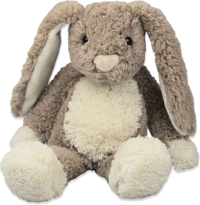 Inware Konijn/haas Knuffel - bruin - zittend - 17 cm - pluche dieren knuffels