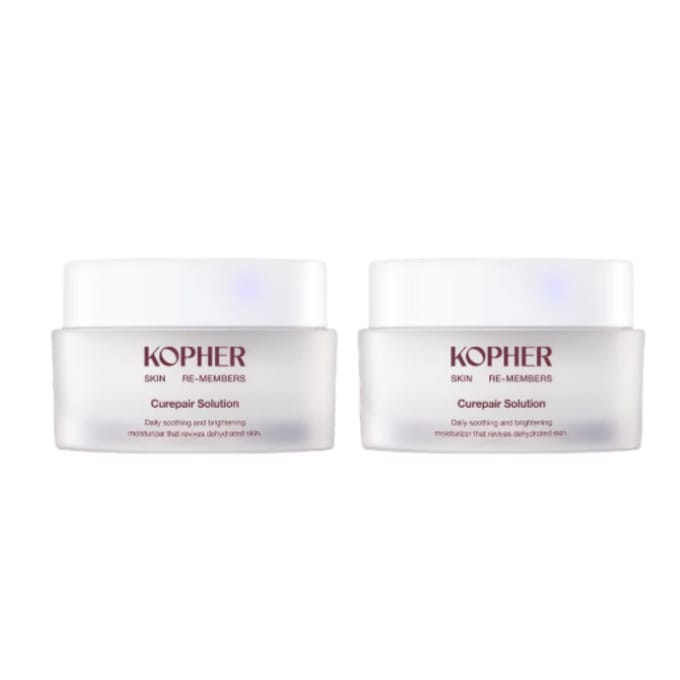 KOPHER Curepair Solution Crème Hydratante Apaisante & Éclaircissante Lot 50ml x 2 pièces