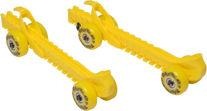 RollerGard schaatsbeschermers met wieltjes geel