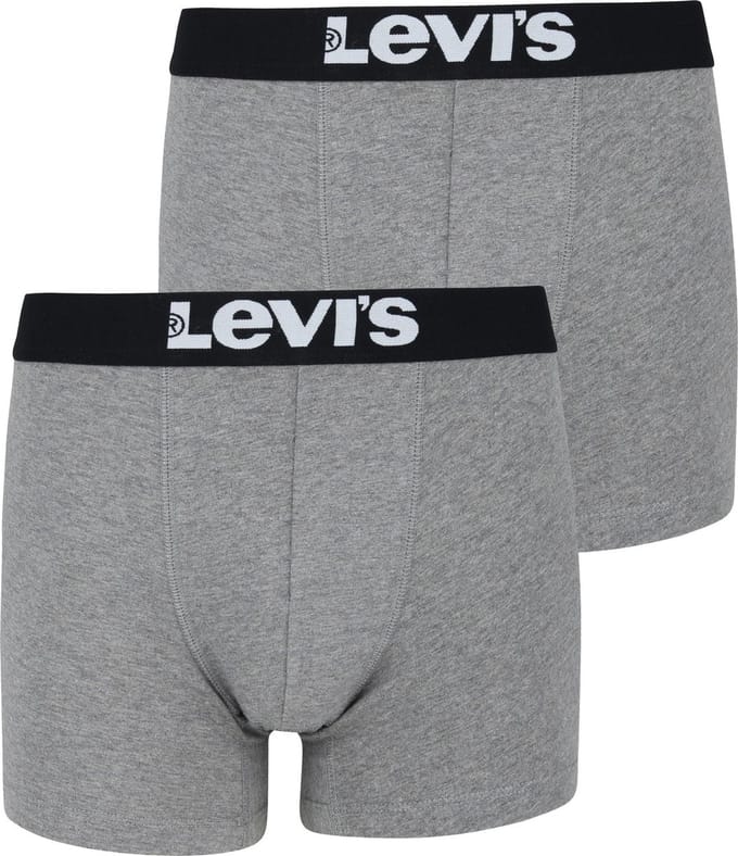 Levi's 2-pack boxershorts solid basic - grey