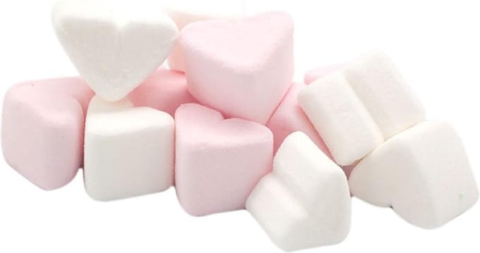 Mr Mallo marshmallow hartjes roze wit - 1kg