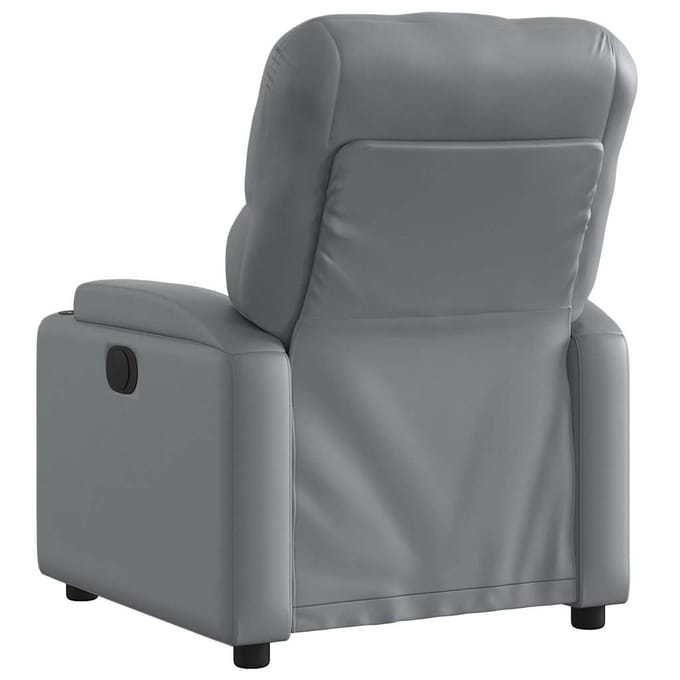 vidaXL - Fauteuil - verstelbaar - kunstleer - grijs