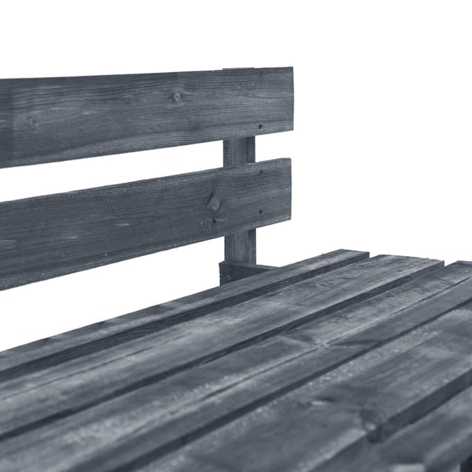 vidaXL - Tuinbank - pallet - hout - grijs