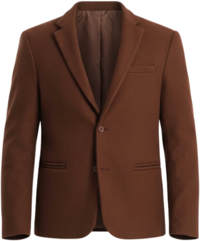 OMBRE Blazer - Regular Fit - Lange Mouw - Knopen Bruin L