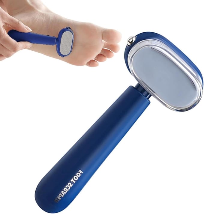 Voetrasp - Voetvijl - Huidverzorging - Dubbelzijdig - 11.5 cm - Wit Blauw