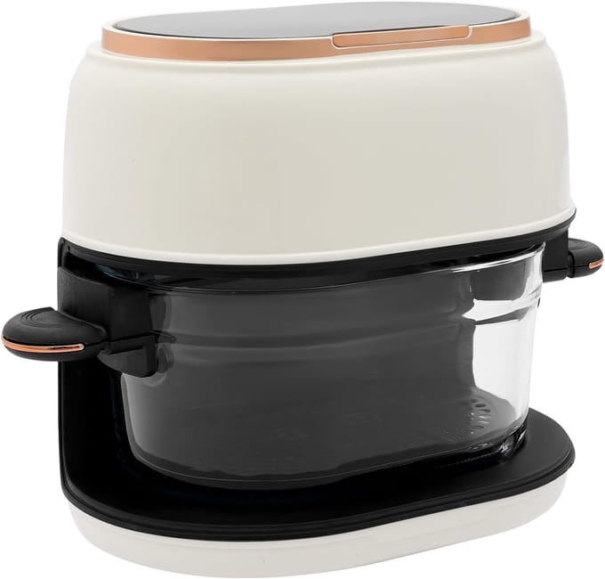 Heteluchtfriteuse - Airfryer - Gezond Koken - 24-uurs Reservering - 4 Liter Capaciteit - Wit