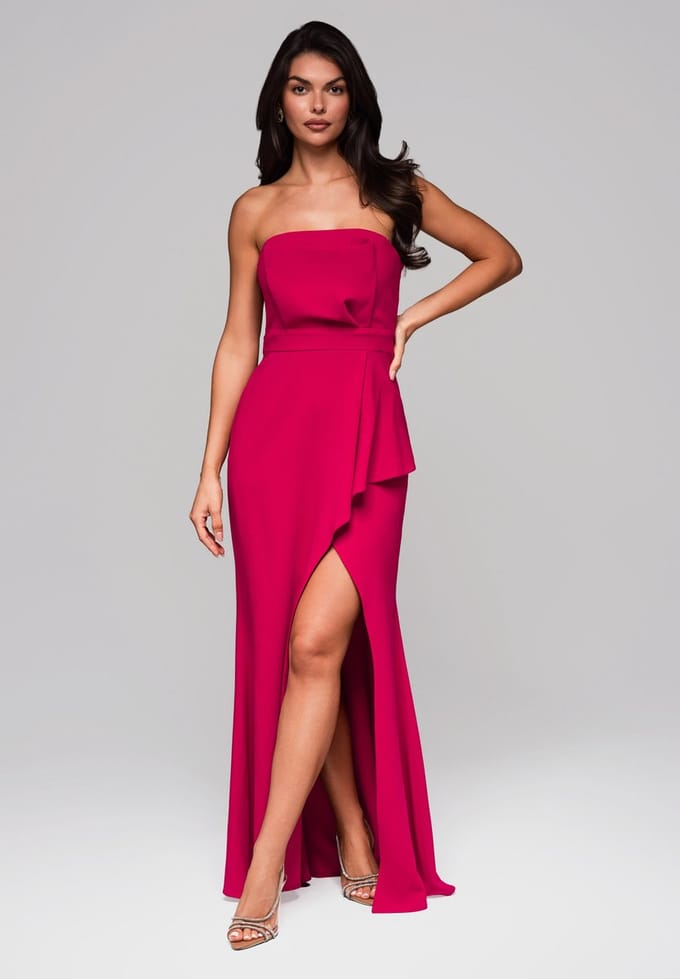 LARICA Jurk - Rits - Jurk Donkerroze S