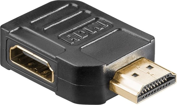 Compacte HDMI adapter - 90° haaks naar links - versie 1.4 (4K 30Hz)