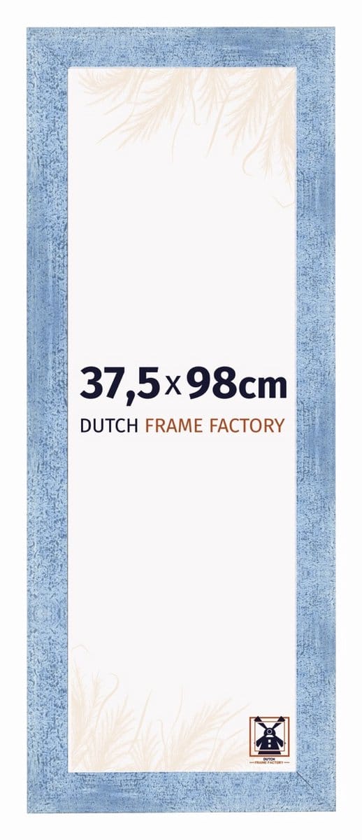 Fotolijst 37,5x98 cm - MDF - Helder Blauw Geveegd - Praag