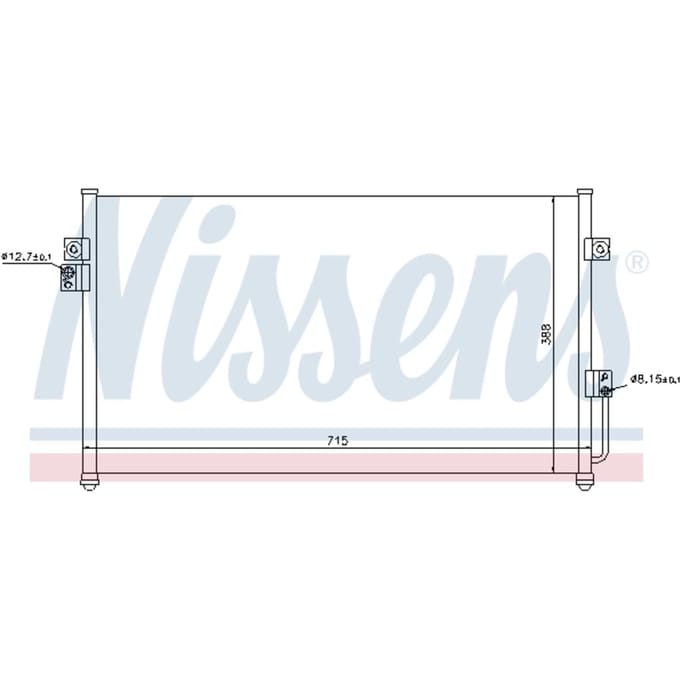 Condensator, airconditioning NISSENS 94634