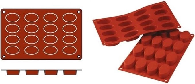 Bakmat Ovals-Small (Cap.16St.) - SiliconFlex 070052 - Horeca & Professioneel