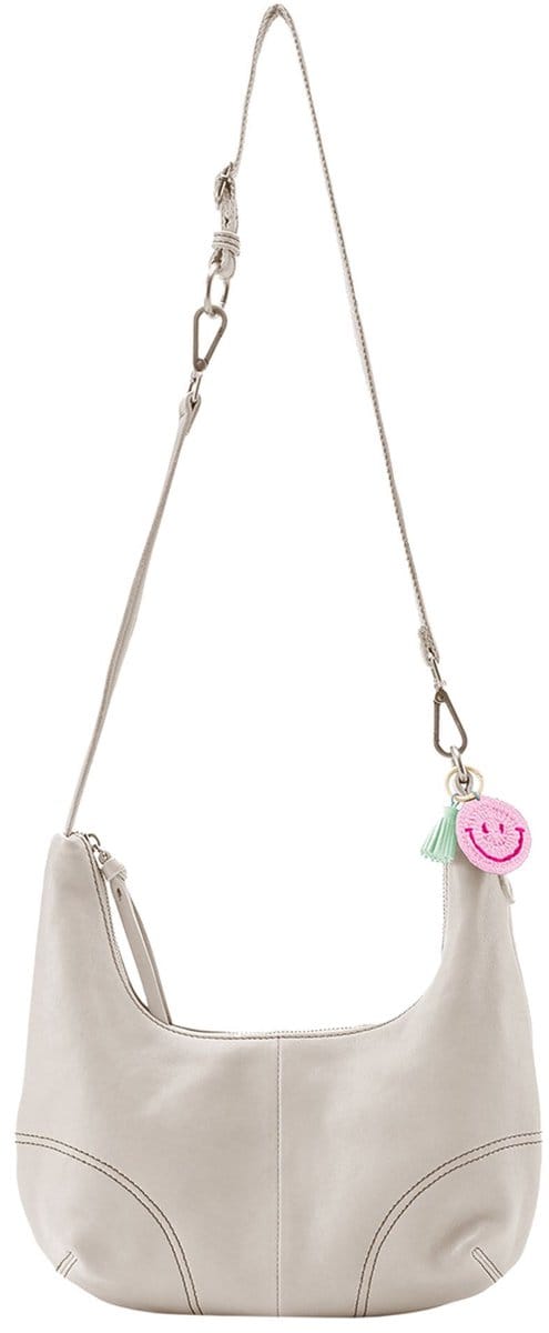 FREDsBRUDER Leren Schoudertas Take A Smile Midi Hobo Bag Marshmallow Crème