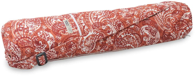 Yogatasche yogibag® basic - zip - cotton - art collection - 65 cm - paisley orange-red