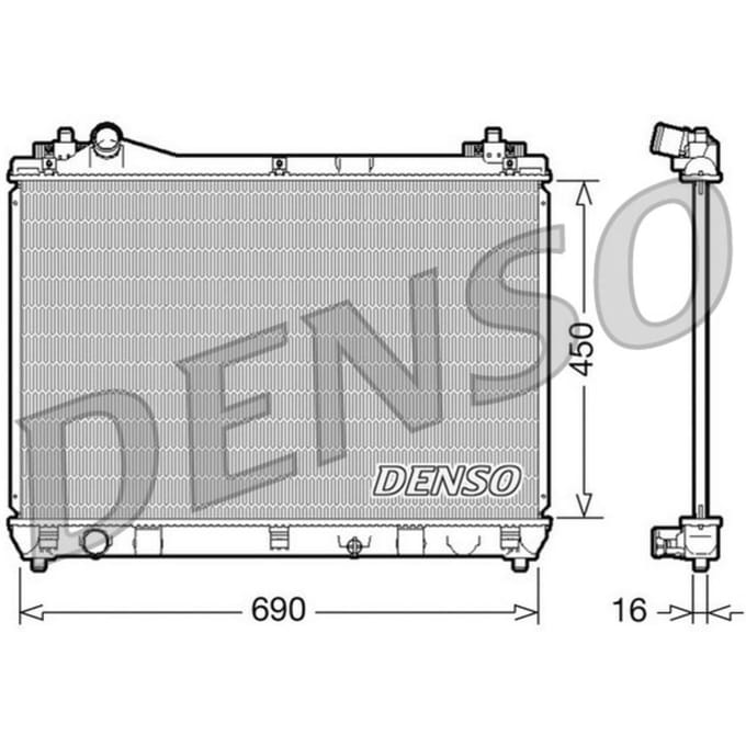 Radiator, motorkoeling DENSO DRM47016