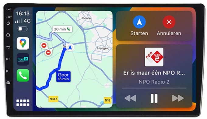 BG4U - Android Navigatie Radio geschikt voor Dacia Duster 2014-2018 met Apple Carplay en Android Auto