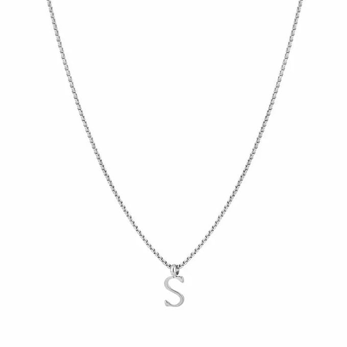 Bijoutheek Collier Letter S Zilver