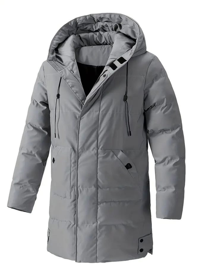 Winterjas Heren - Parka - Winter - Jas - Volwassen - Stijlvol - Grijs - S