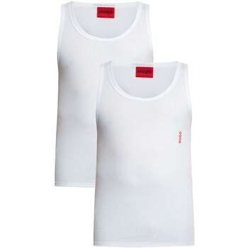 HUGO stretch tanktops slim fit (2-pack) - heren singlets O-hals - wit