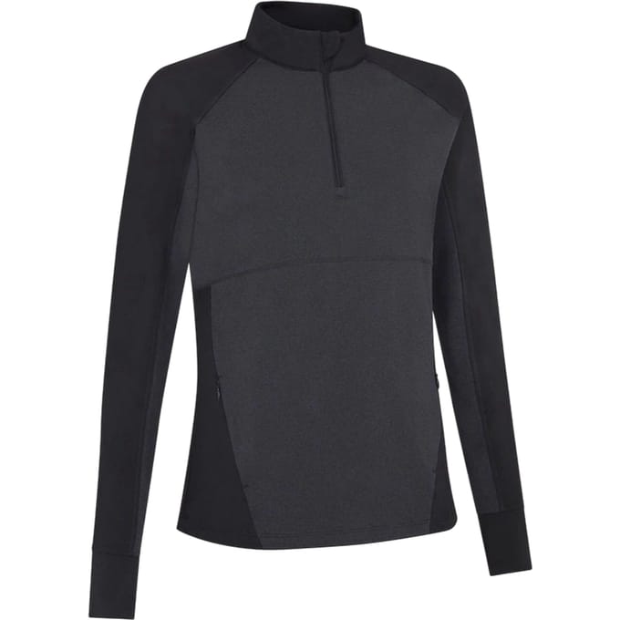 Callaway Midlayer met kwartrits in gemêleerde kleur voor dames (Ebbenhout zwart)