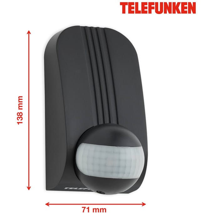 Telefunken Bewegingssensor Funchal, max. 1.000W LED, zwart